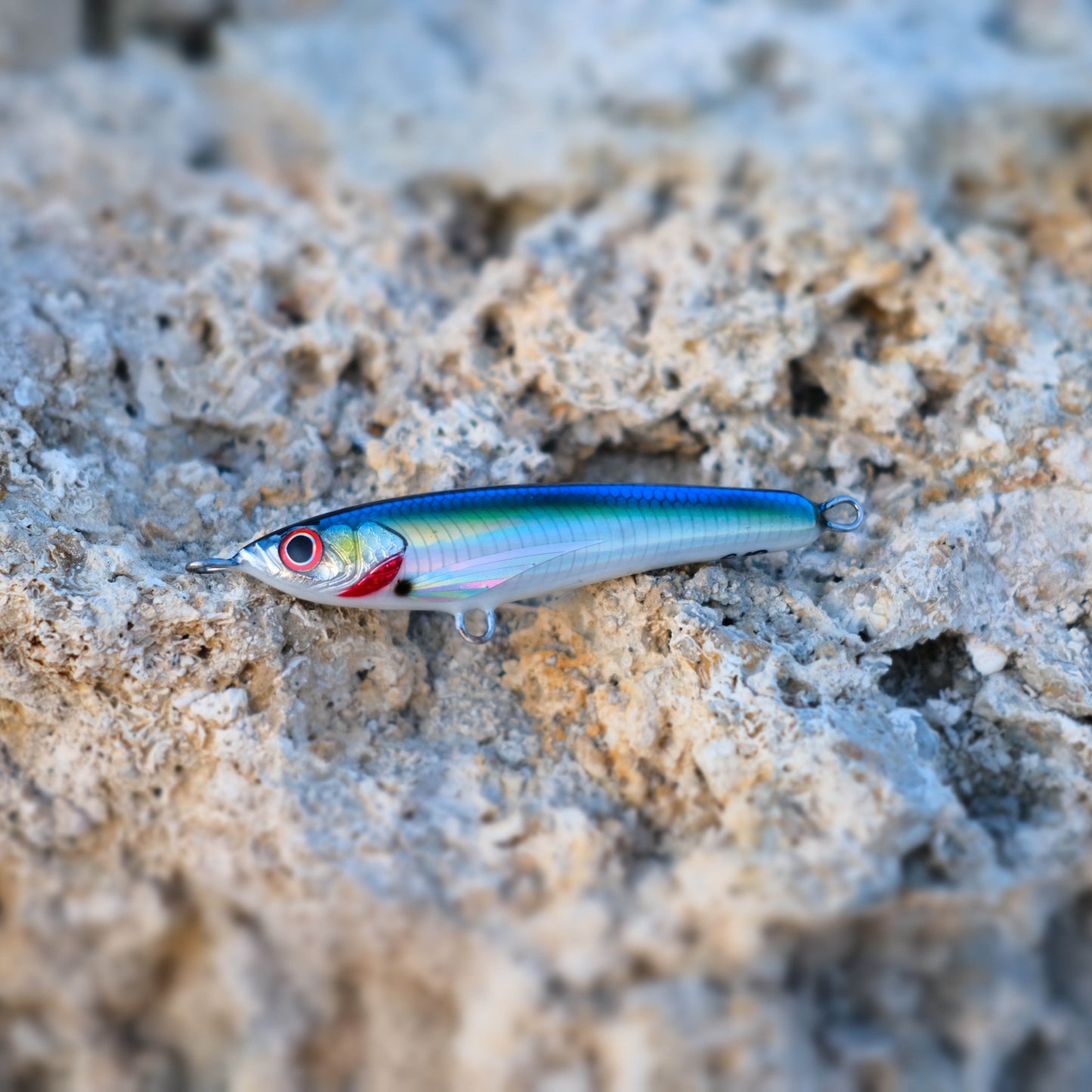KZ Handmade Lure Blue Stickbait 10gr 95mm Sinking 100% wood