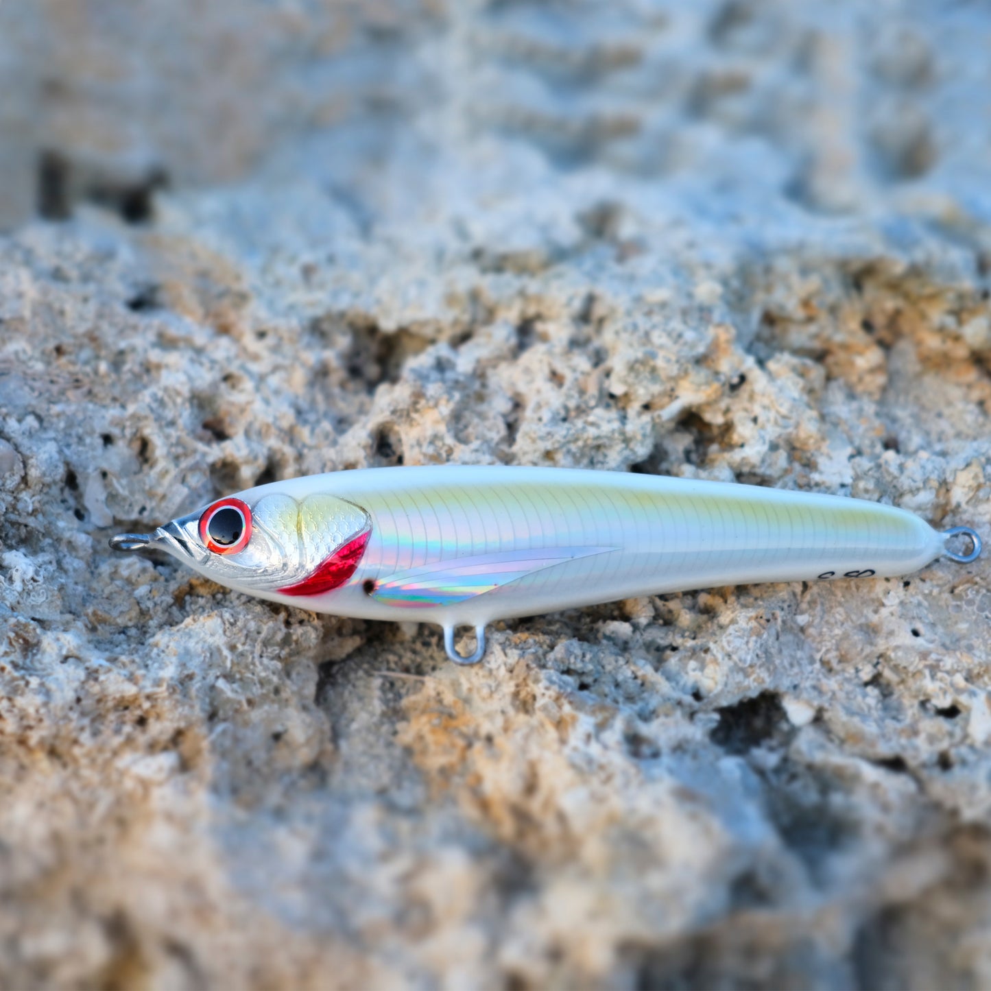 Handmade Stickbait Lure 50gr 150mm white Sinking 100% Wooden KZ x Coeball