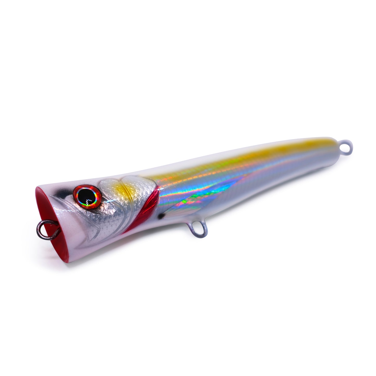 Handmade Popper Lure 50gr 150mm white Floating 100% Wooden KZ x Coeball