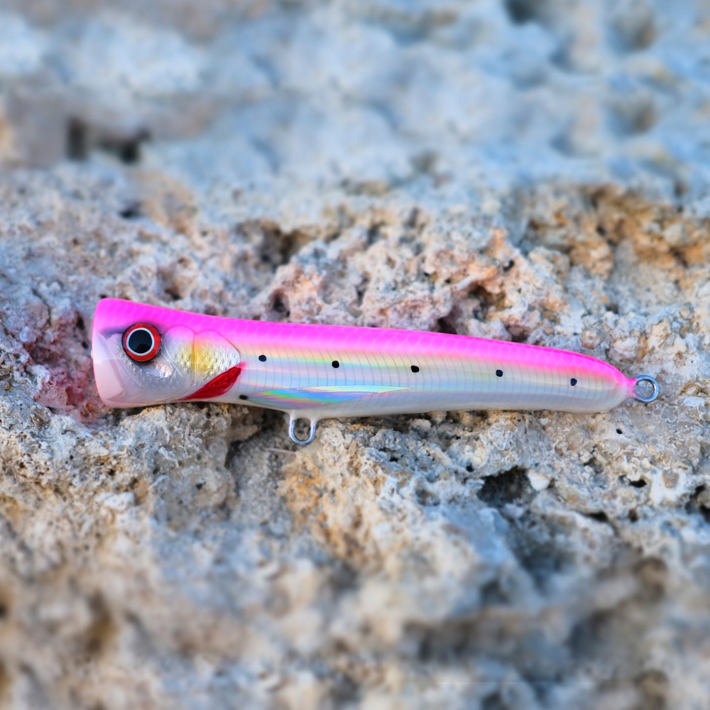 KZ Handmade Lure Pink Popper 50gr 150mm Floating 100% wood