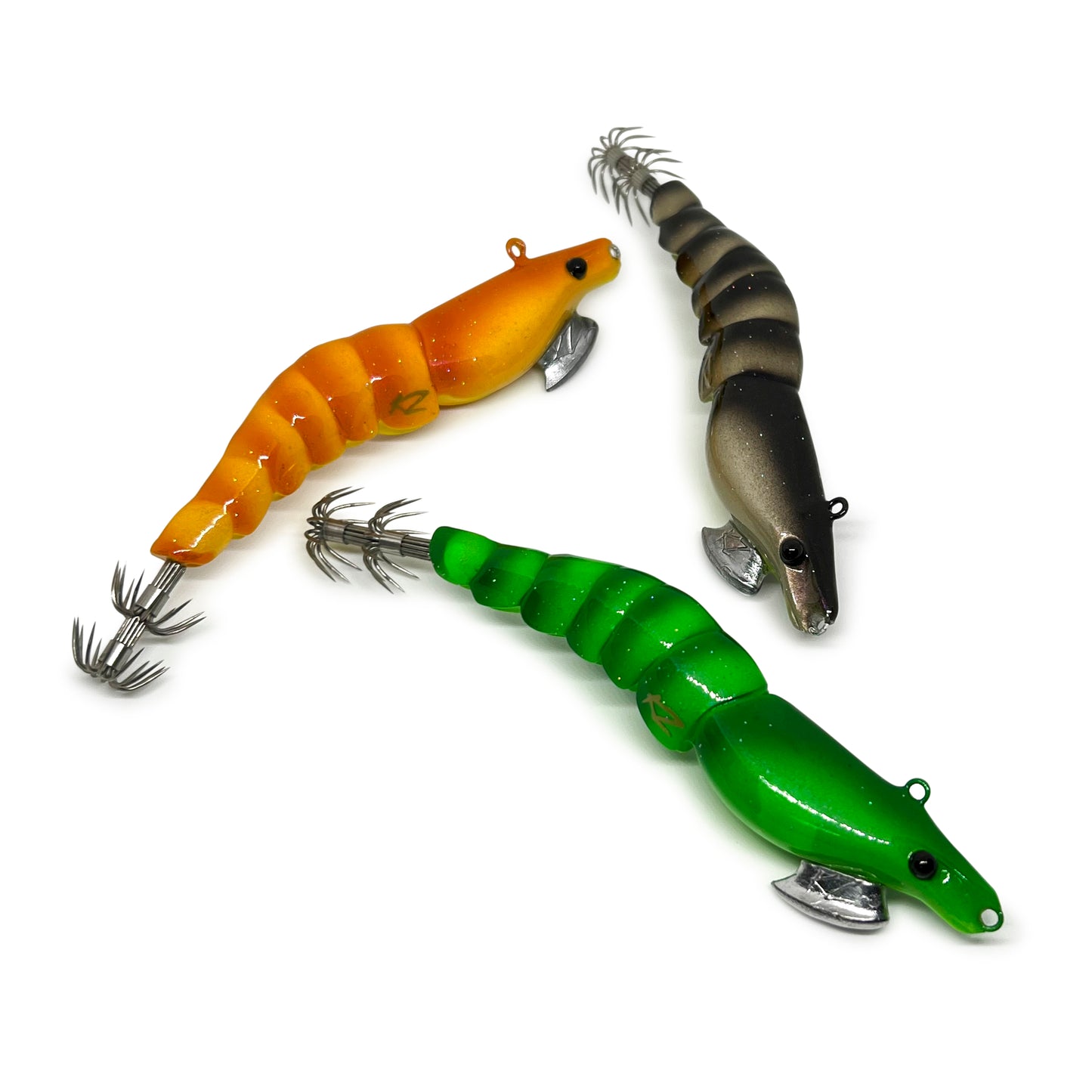 Pack Of 3 KZ EGINATOR #3.5 17gr Squid Jig Real Shrimp eging fishing