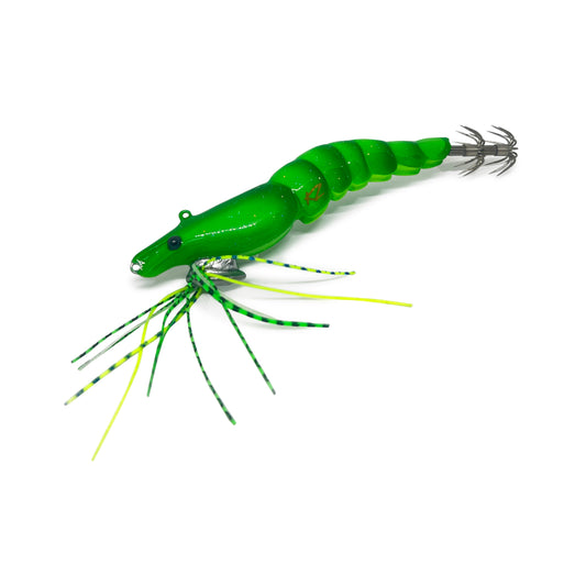 KZ EGINATOR Green Mantis with Silicone UV Skirts #3.5 17gr Squid Jig Real Shrimp eging fishing