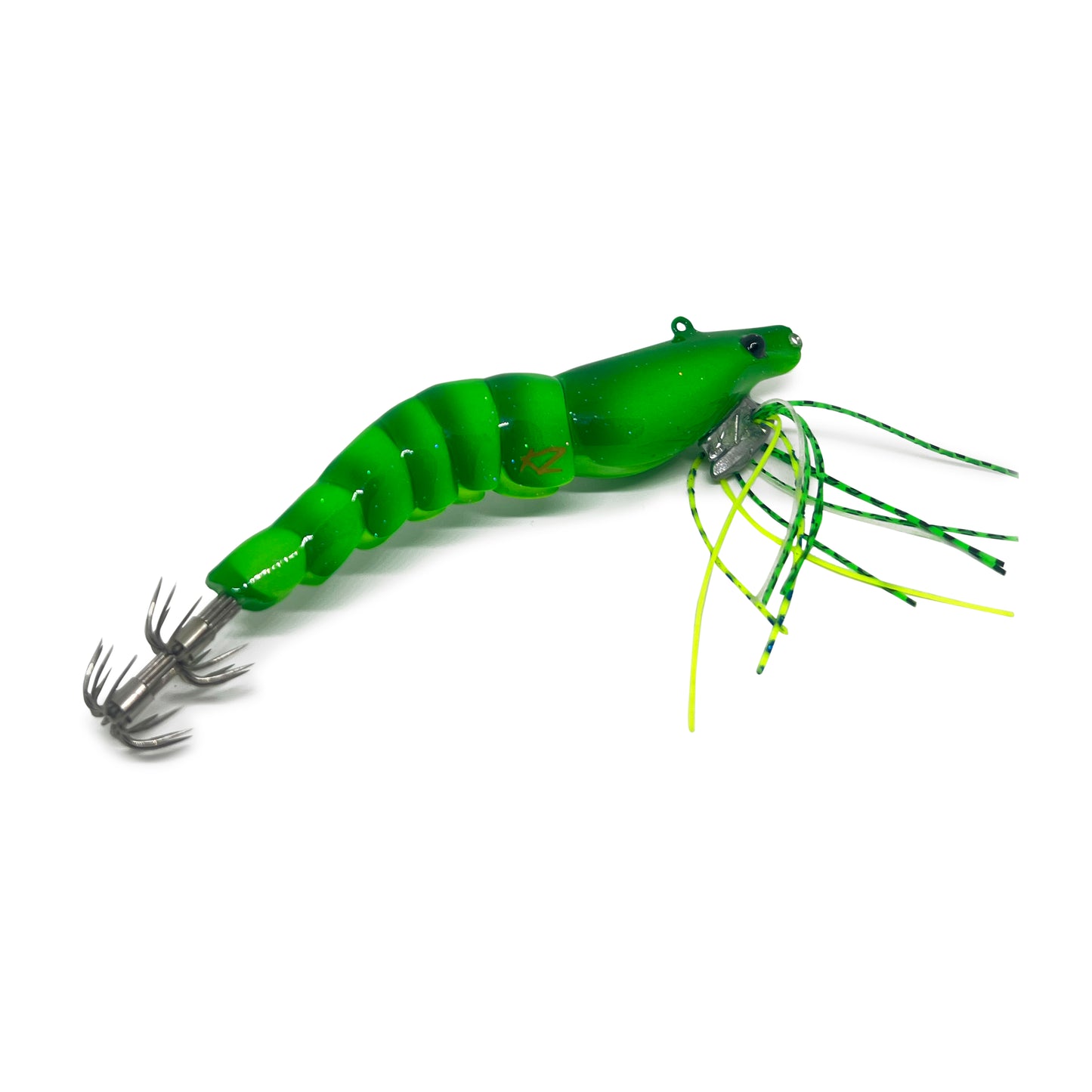 KZ EGINATOR Green Mantis with Silicone UV Skirts #3.5 17gr Squid Jig Real Shrimp eging fishing