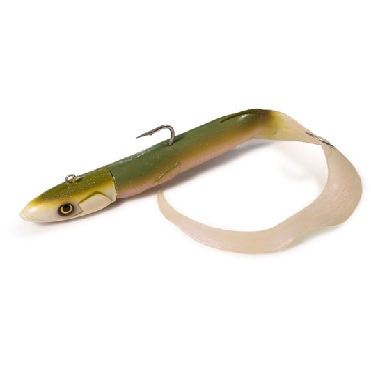 Devilman Handmade Eel Silicone Lures Jig head Deep fishing 90gr - 130gr