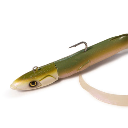 Devilman Handmade Eel Silicone Lures Jig head Deep fishing 90gr - 130gr