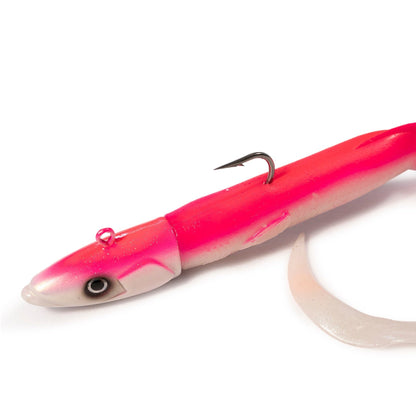 Devilman Handmade Eel Silicone Lures Jig head Deep fishing 90gr - 130gr