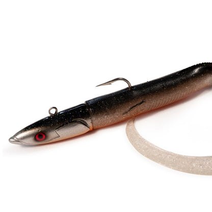 Devilman Handmade Eel Silicone Lures Jig head Deep fishing 90gr - 130gr