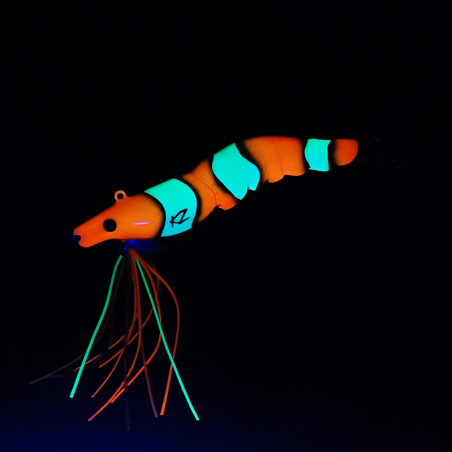 KZ EGINATOR Orange Nemo Glow UV with Silicone UV Skirts #3.5 17gr Squid Jig Real Shrimp eging fishing