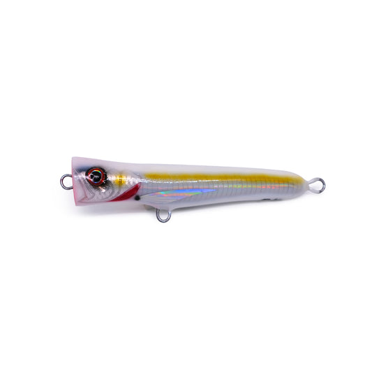 Handmade Popper Lure 10gr 95mm white Floating 100% Wooden KZ x Coeball