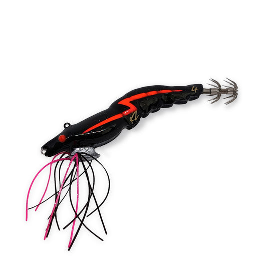 KZ EGINATOR Red Thunder UV with Silicone Skirts #3.5 17gr Squid Jig Real Shrimp eging fishing