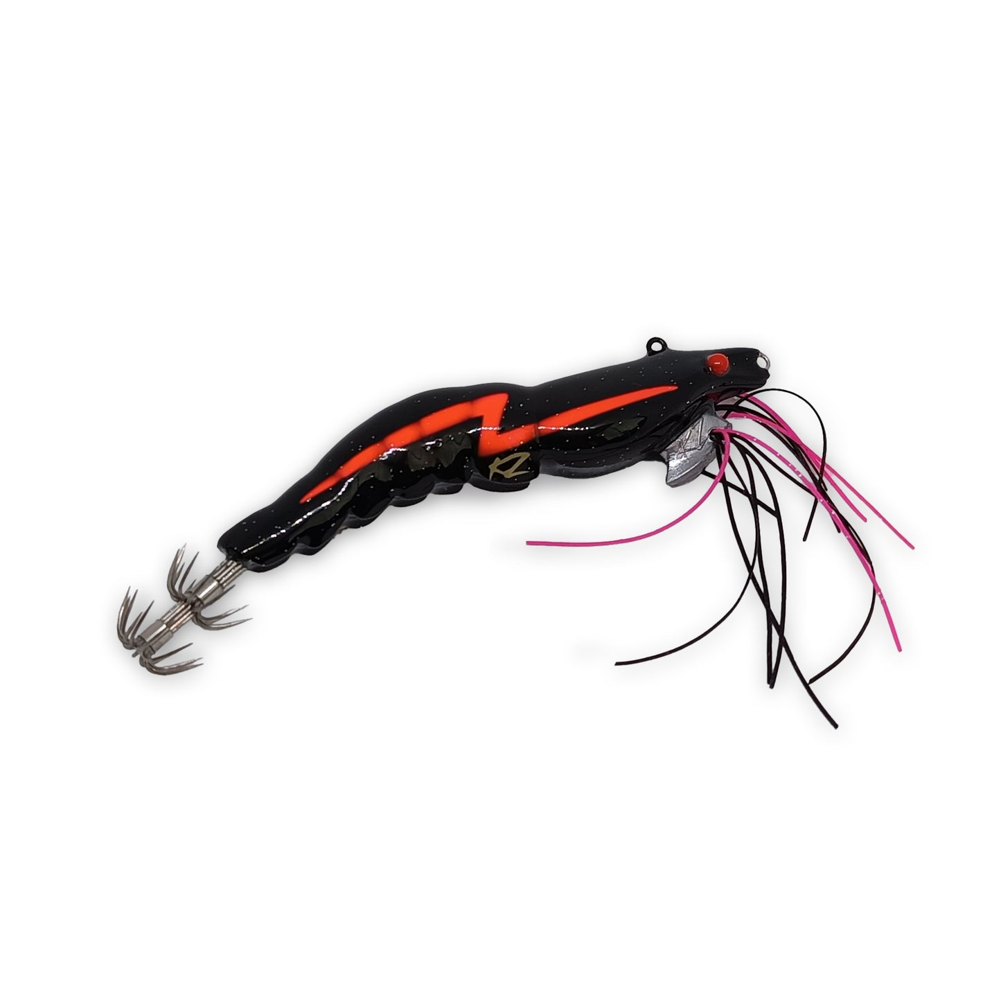 KZ EGINATOR Red Thunder UV with Silicone Skirts #3.5 17gr Squid Jig Real Shrimp eging fishing