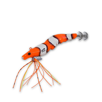 KZ EGINATOR Orange Nemo Glow UV with Silicone UV Skirts #3.5 17gr Squid Jig Real Shrimp eging fishing