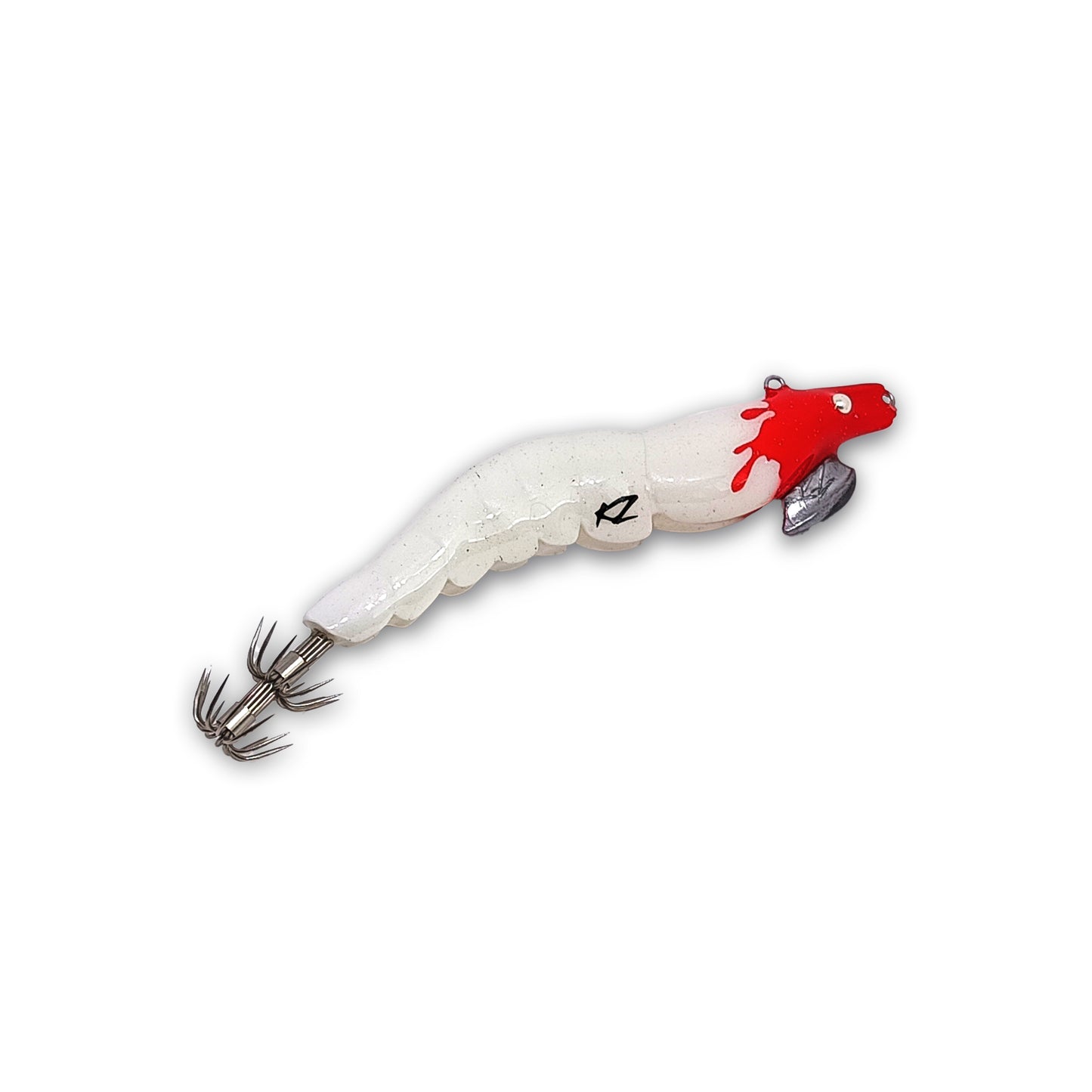 KZ EGINATOR Red Head Splash #3.5 17gr Squid Jig Custom Shrimp eging fishing Glow in the dark