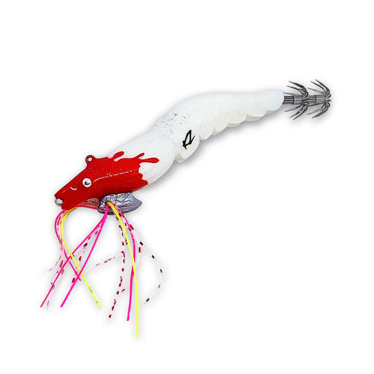 KZ EGINATOR Red Head Splash Glow with Silicone UV Skirts #3.5 17gr Squid Jig Real Shrimp eging fishing