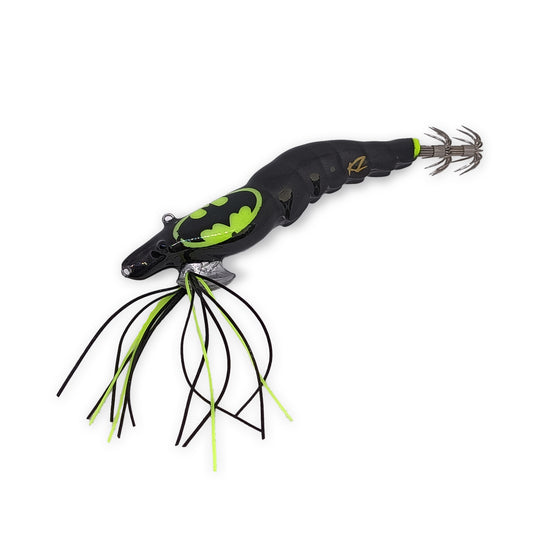 KZ EGINATOR Batman Custom Glow with Silicone UV Skirts #3.5 17gr Squid Jig Real Shrimp eging fishing