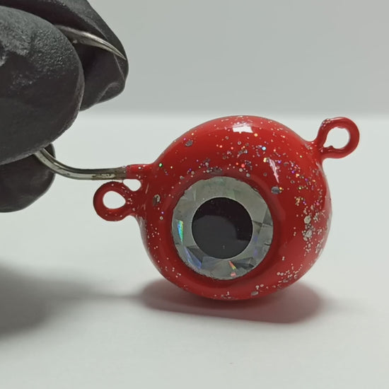 Red Devilman Zoka Ball Jig Head by KZ Lures