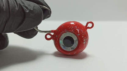 Red Devilman Zoka Ball Jig Head by KZ Lures