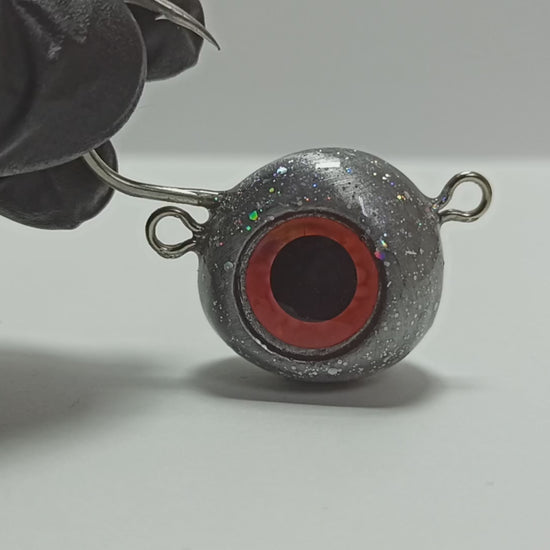 Silver holographic Zoka ball jig head