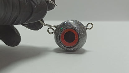 Silver holographic Zoka ball jig head