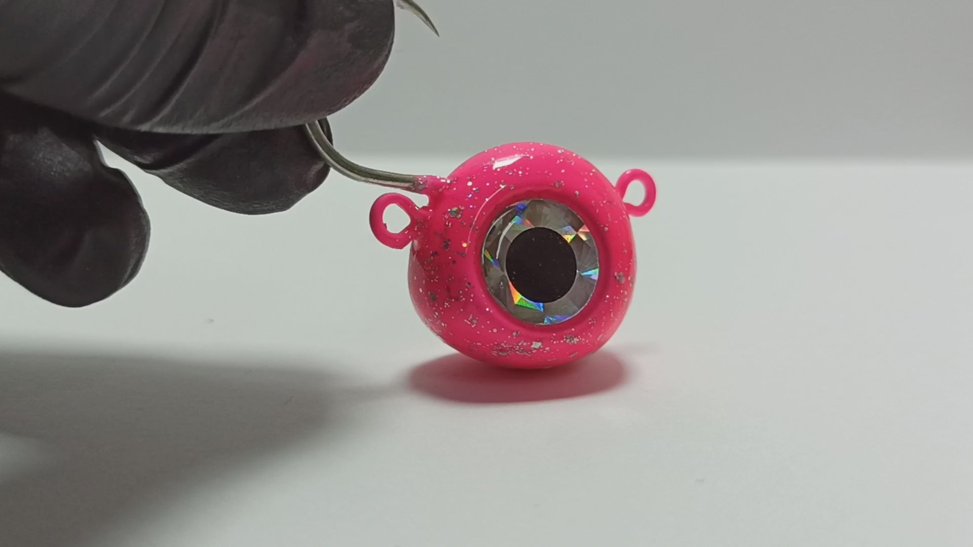 Pink UV Handmade Zoka Ball Jig Head by KZ Lures