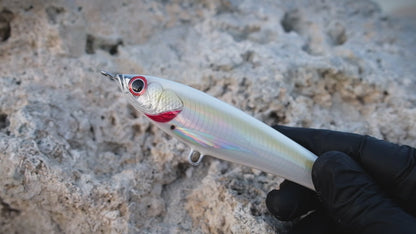 Handmade Stickbait Lure 50gr 150mm white Sinking 100% Wooden KZ x Coeball